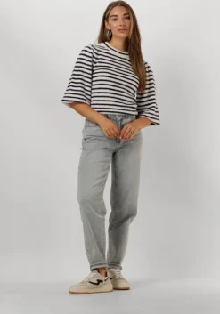 donkerblauwe catwalk junkie trui puffy sleeve knit