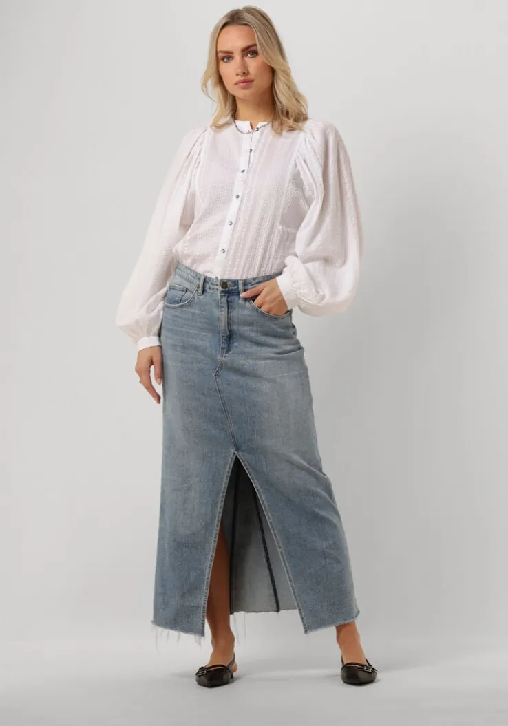 donkerblauwe circle of trust maxirok kae dnm skirt