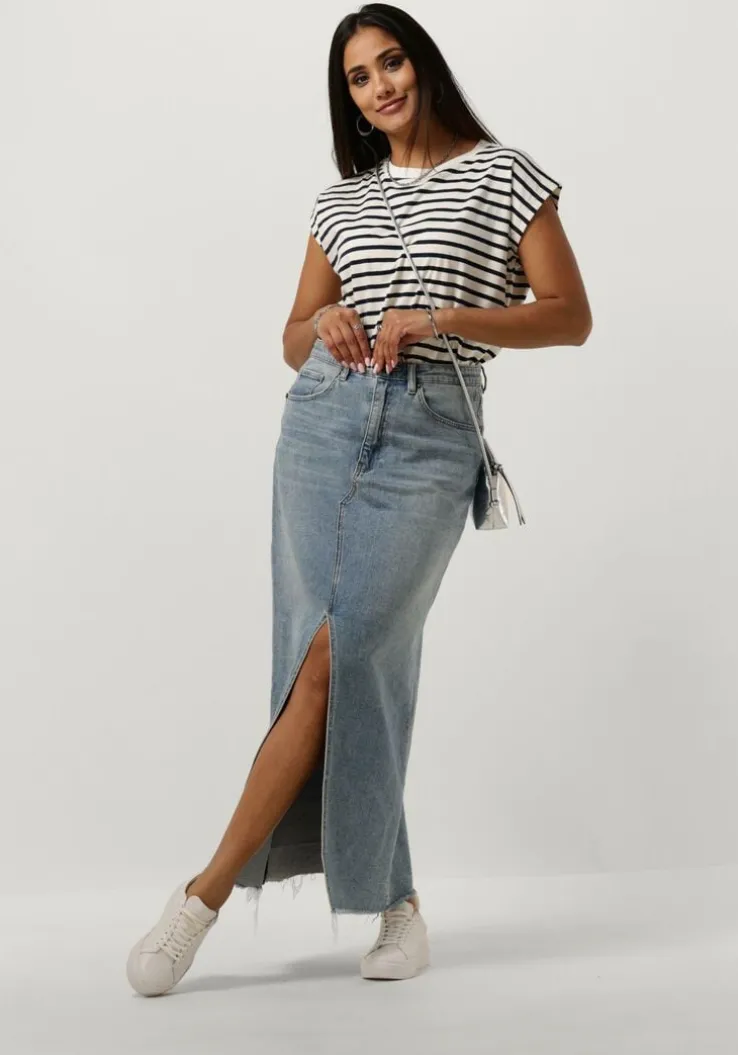 donkerblauwe circle of trust maxirok kae dnm skirt