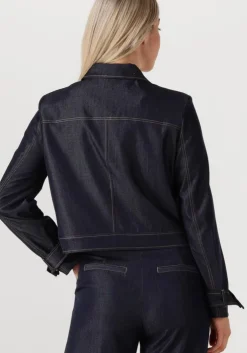 donkerblauwe co'couture blouses terry denim jacket