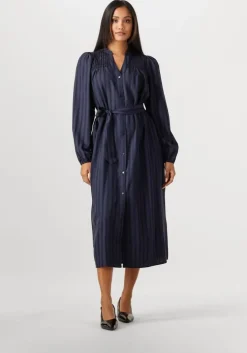 donkerblauwe co'couture midi jurk lulu dress