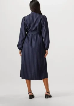 donkerblauwe co'couture midi jurk lulu dress