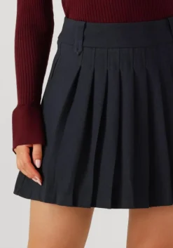 donkerblauwe co'couture minirok marin plisse skirt