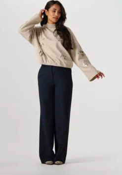 donkerblauwe co'couture pantalon vola long wide pant