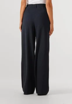 donkerblauwe co'couture pantalon marin pleat long pant