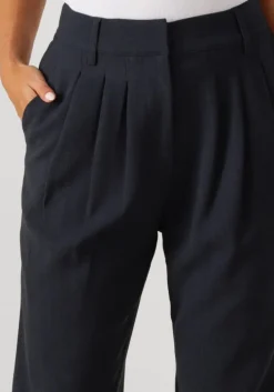 donkerblauwe co'couture pantalon marin pleat long pant