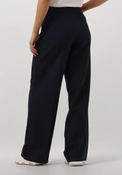 donkerblauwe co'couture pantalon vola pleated long pant