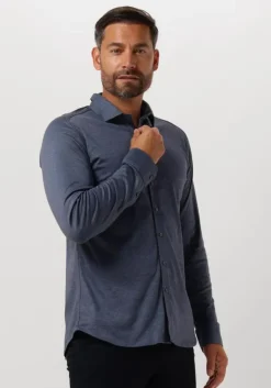 donkerblauwe desoto casual overhemd casual kent 1/1