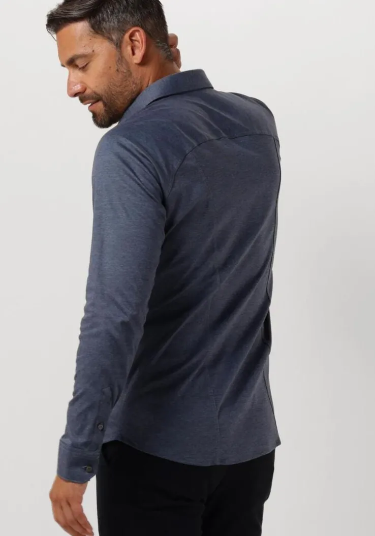 donkerblauwe desoto casual overhemd casual kent 1/1