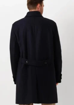 donkerblauwe drykorn mantel skaro