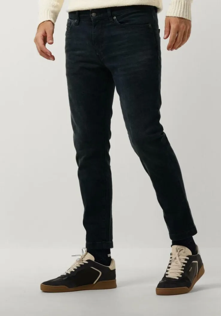 donkerblauwe drykorn slim fit jeans west 260084