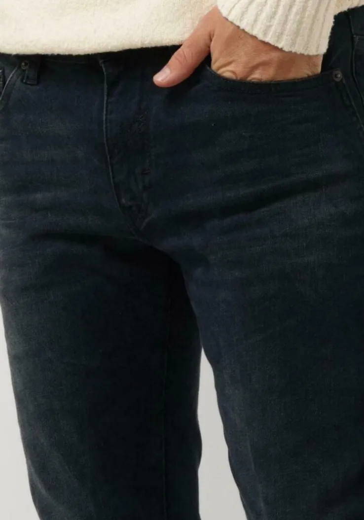 donkerblauwe drykorn slim fit jeans west 260084