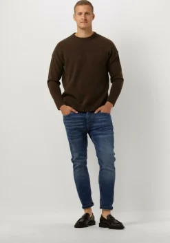 donkerblauwe drykorn slim fit jeans west 260135