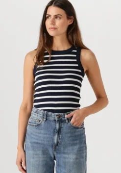 donkerblauwe drykorn top olina