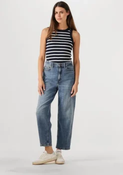 donkerblauwe drykorn top olina