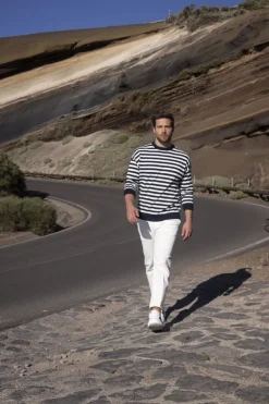 donkerblauwe drykorn trui freddy 424023