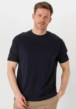 donkerblauwe drykorn t-shirt thilo 520198