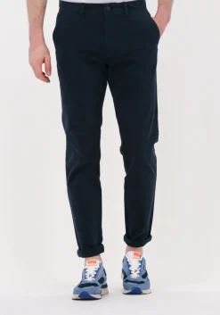 donkerblauwe dstrezzed chino charlie chino pants stretch twill