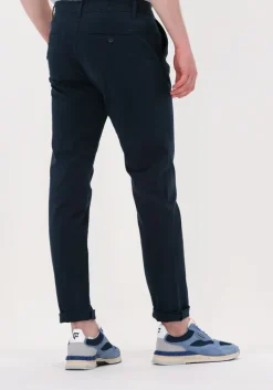 donkerblauwe dstrezzed chino charlie chino pants stretch twill