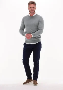 donkerblauwe dstrezzed chino charlie chino pants stretch twill