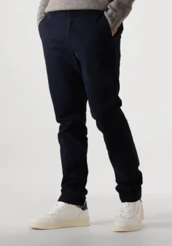 donkerblauwe dstrezzed chino lancaster twill knit tapered jogger