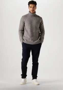 donkerblauwe dstrezzed chino lancaster twill knit tapered jogger