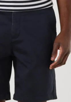 donkerblauwe dstrezzed korte broek lancaster shorts