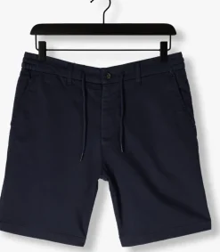 donkerblauwe dstrezzed korte broek lancaster shorts