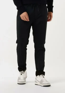 donkerblauwe dstrezzed pantalon lancaster tapered jogger printed pattern