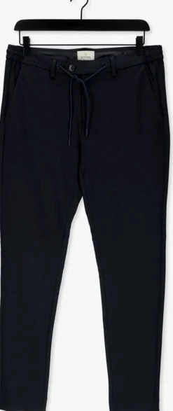 donkerblauwe dstrezzed pantalon lancaster tapered jogger printed pattern