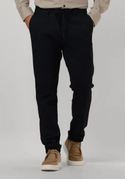 donkerblauwe dstrezzed pantalon the lancaster tapered jogger pattern sweat