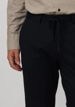 donkerblauwe dstrezzed pantalon the lancaster tapered jogger pattern sweat