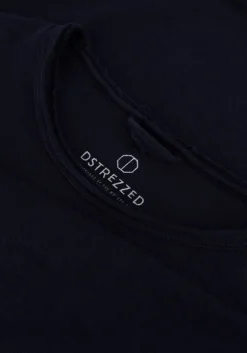 donkerblauwe dstrezzed trui newman crew