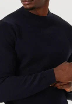 donkerblauwe dstrezzed trui archer mocknek