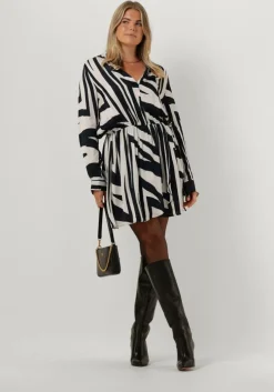 donkerblauwe est'seven mini jurk est’journee dress bambu