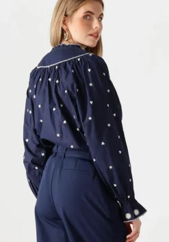 donkerblauwe fabienne chapot blouses maisy top