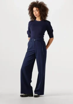 donkerblauwe fabienne chapot trui lillian short sleeve pullover