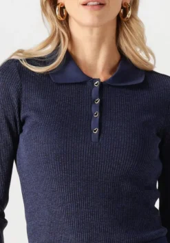 donkerblauwe fabienne chapot trui donna cardigan