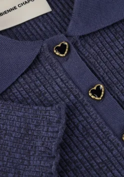 donkerblauwe fabienne chapot trui donna cardigan