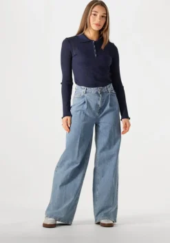 donkerblauwe fabienne chapot trui donna cardigan