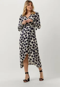 donkerblauwe fabienne chapot midi jurk natasja dress 124