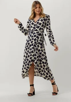 donkerblauwe fabienne chapot midi jurk natasja dress 124