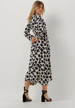 donkerblauwe fabienne chapot midi jurk natasja dress 124