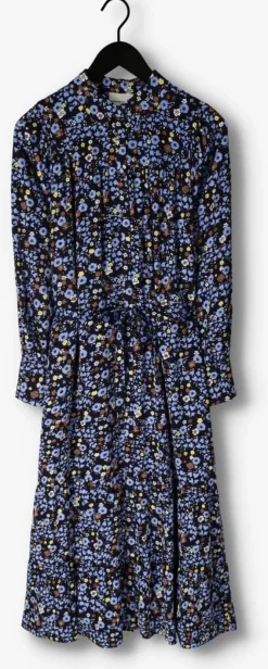 donkerblauwe fabienne chapot midi jurk noa dress 126