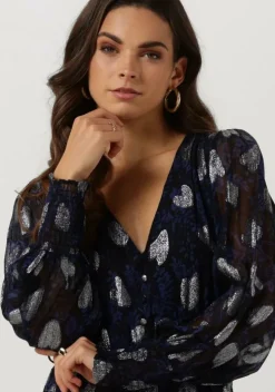 donkerblauwe fabienne chapot maxi jurk chacha dress