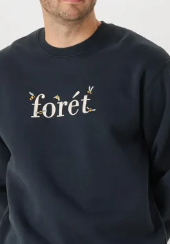 donkerblauwe forét sweater amber bee sweatshirt