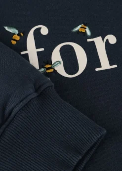 donkerblauwe forét sweater amber bee sweatshirt