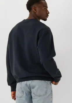 donkerblauwe forét sweater sun embroidered sweatshirt