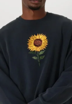 donkerblauwe forét sweater sun embroidered sweatshirt