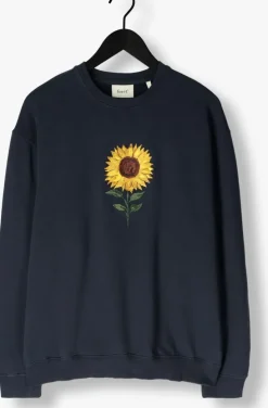 donkerblauwe forét sweater sun embroidered sweatshirt